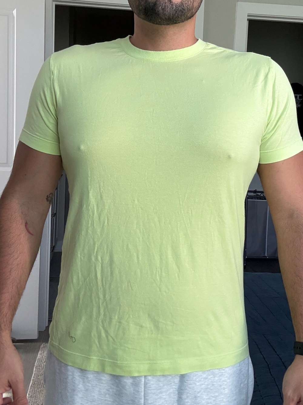 Fabletics Men’s Crewneck T‑Shirt in Pale Lime